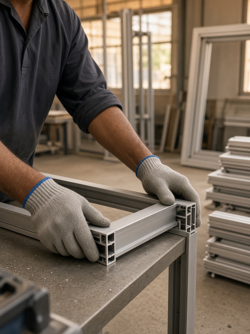 Premium aluminium doors and windows craftsmanship at RAINISH INDIA